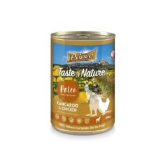 PRINCE perro adulto canguro pollo pera lata 400 gr