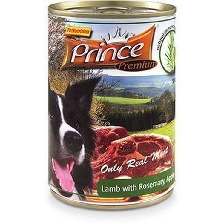 PRINCE perro adulto cordero romero manzana lata 400gr