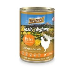 PRINCE perro adulto pollo salmon y mandarina lata 400 gr