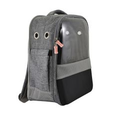 NAYECO mochila gris con ventana 30x23x43 cm