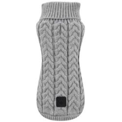NAYECO perro jersey punto trenza gris