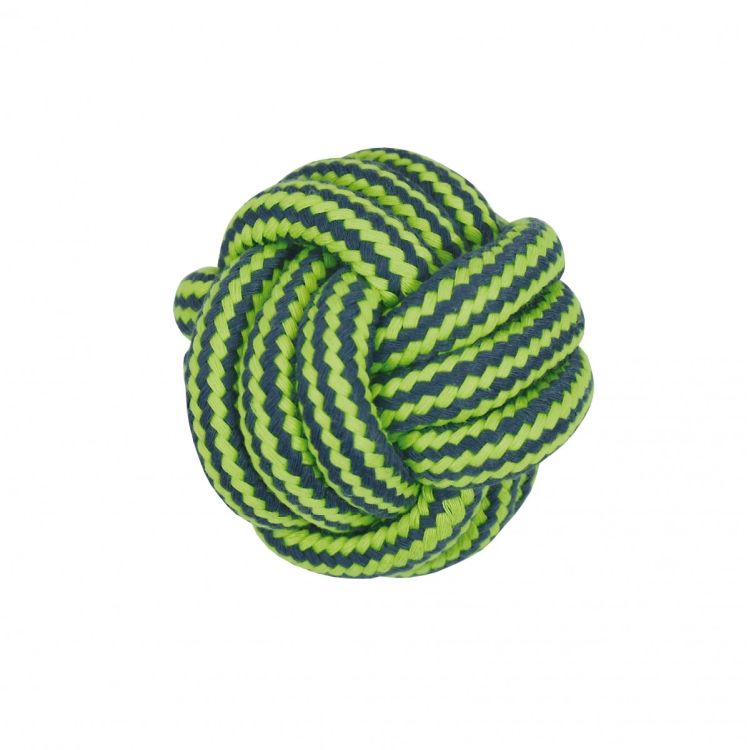 NAYECO perro juguete pelota cuerda dental bicolor 7.5 cm