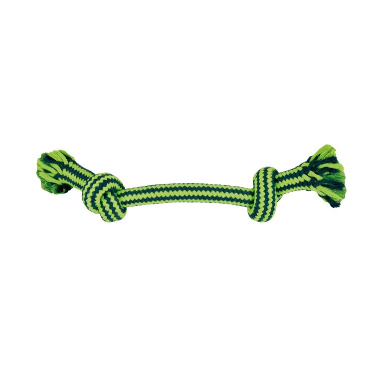 NAYECO perro juguete cuerda dental bicolor verde 15 cm
