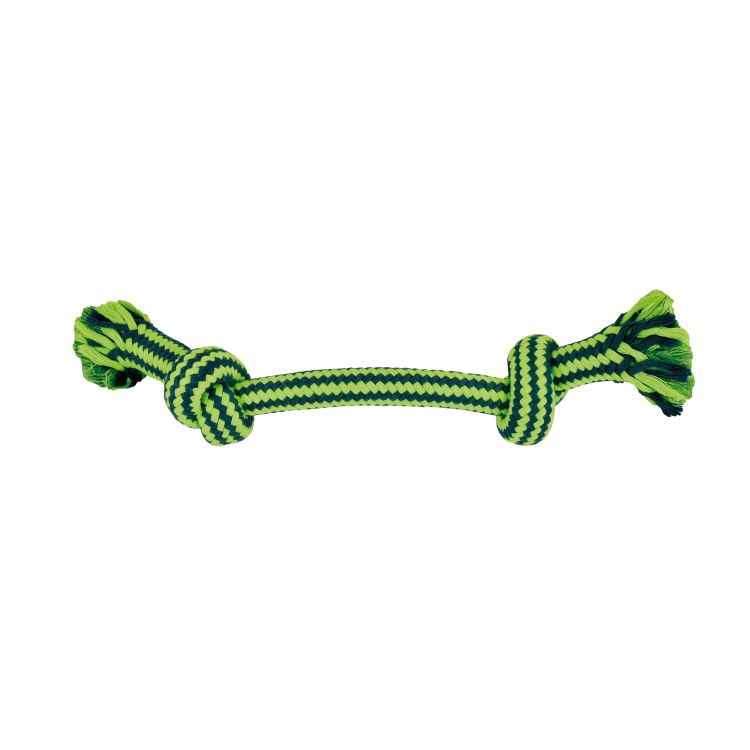 NAYECO perro juguete ristra cuerda bicolor verde 30 cm