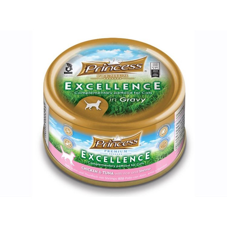 PRINCESS gato adulto Excelence pollo atun gamba lata 70 gr