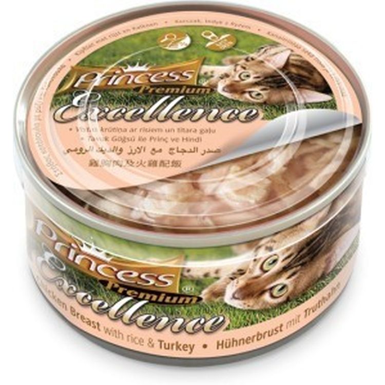 PRINCESS gato adulto Excelence pechuga pollo pavo lata 70 gr