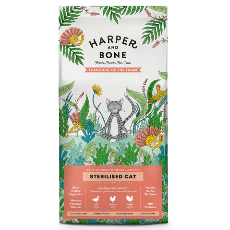 HARPER & BONE gato adulto esterilizado Flavours of the farm