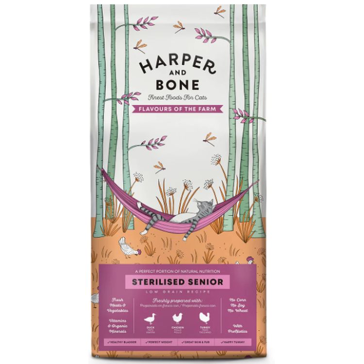 HARPER & BONE gato senior esterilizado Flavours farm