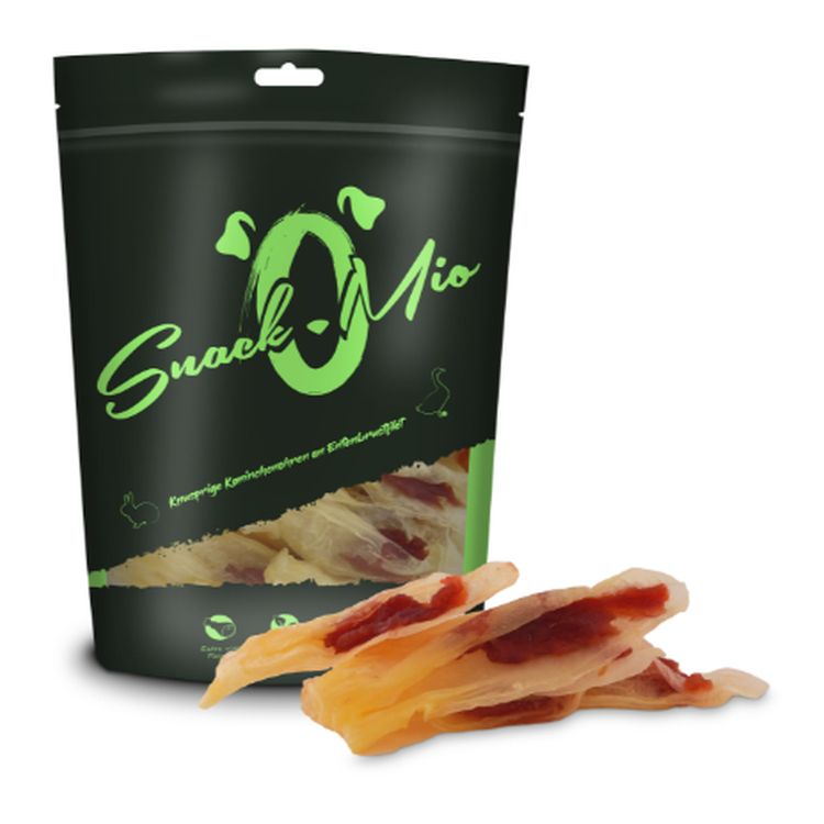 SNACKOMIO perro snack orejas conejo y filete pechuga pato
