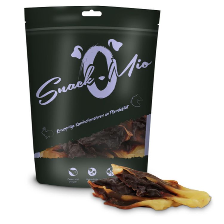 SNACKOMIO perro snack orejas conejo y filete caballo
