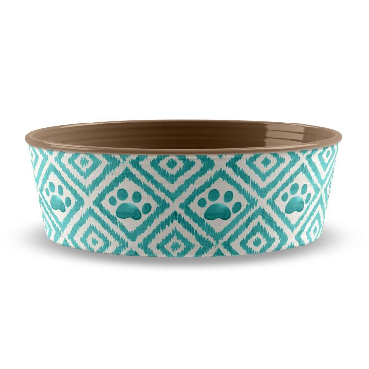 TARHONG perro comedero Huellas turquesa