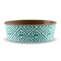 TARHONG perro comedero Huellas turquesa