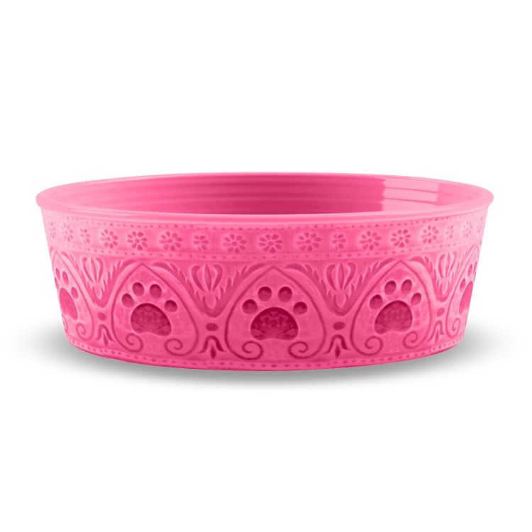TARHONG perro comedero Medallion rosa