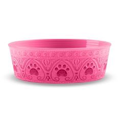 TARHONG perro comedero Medallion rosa