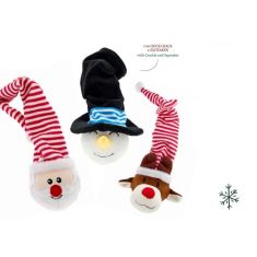 FERRIBIELLA perro juguete bola navidad con sombrero 18 cm