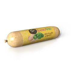 SANOVID gato salchicha pechuga de pollo, calabaza y espinaca 100 gr